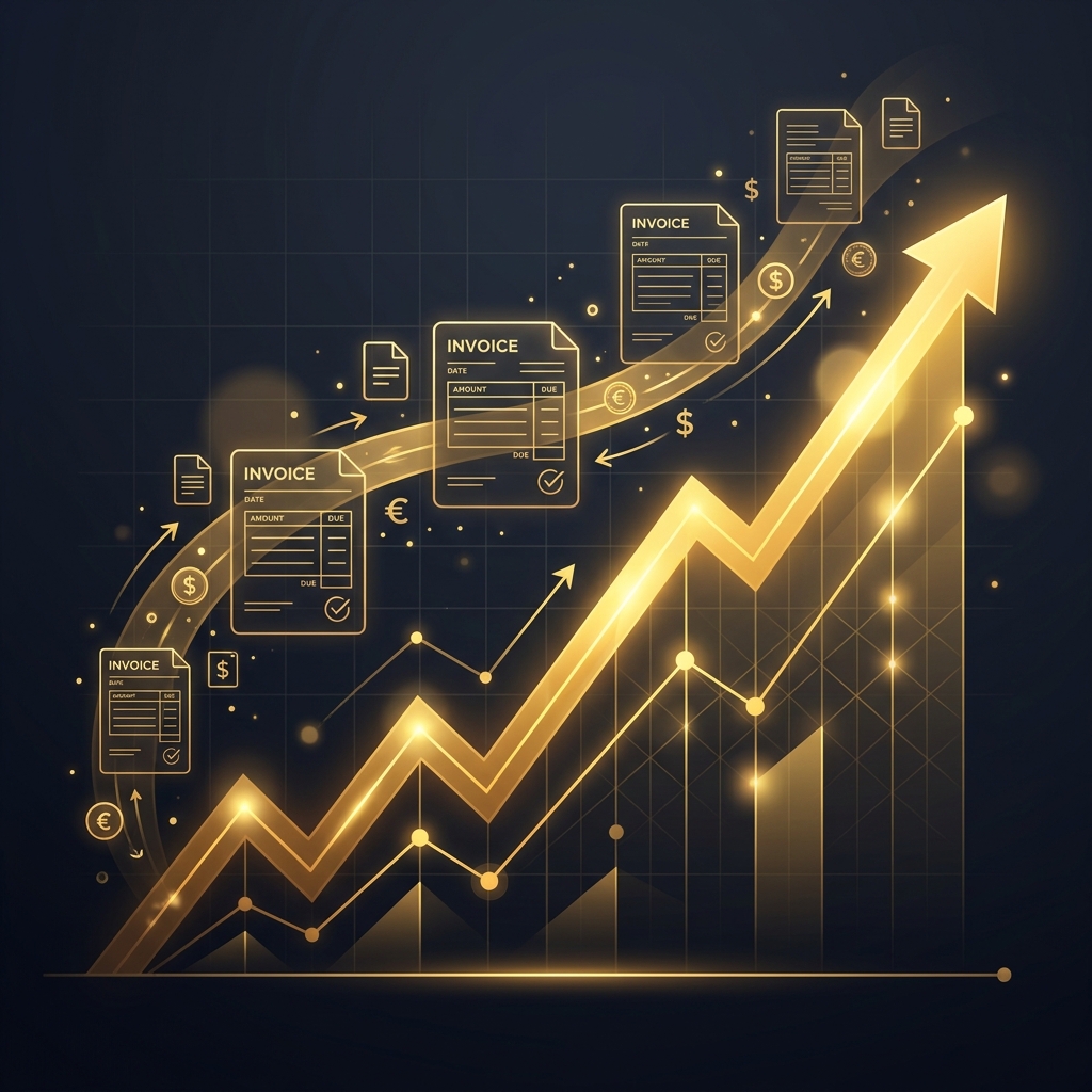 Financial analytics growth rates billing flowchart